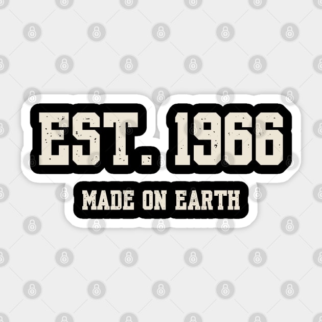 1966 Birthday Vintage Varsity Sticker by Stylecombinator